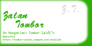 zalan tombor business card